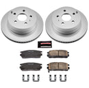 PowerStop Genuine Geomet Coated Rotor and Low-Dust Ceramic Brake Pad Kit