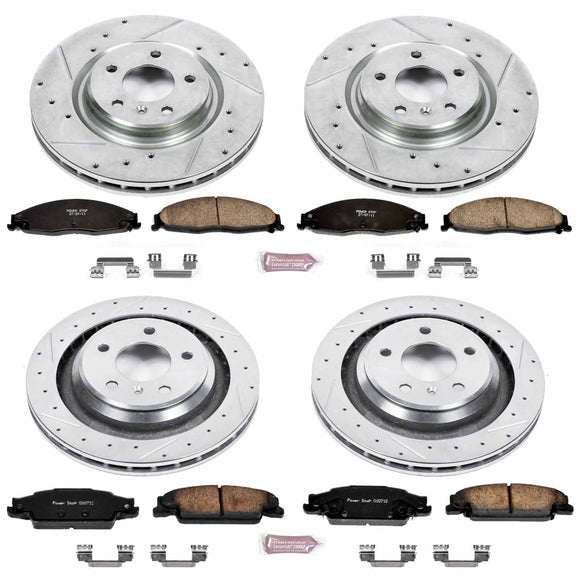 PowerStop Z23 Daily Driver Carbon-Fiber Ceramic Brake Pad and Drilled & Slotted