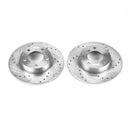 PowerStop Evolution Drilled Slotted Rotors Pair Front For BMW 318ti