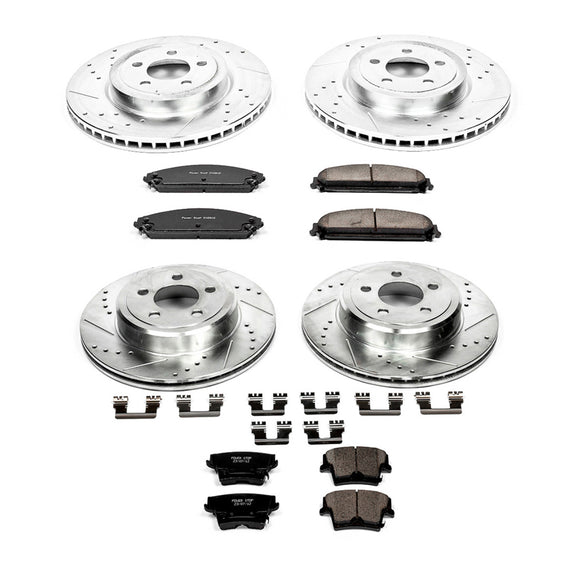 PowerStop Z23 Daily Driver Carbon-Fiber Ceramic Brake Pad and Drilled & Slotted