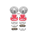 PowerStop Z26 Street Performance Ceramic Brake Pad, Drilled Slotted Rotor, and C