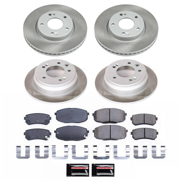 PowerStop Semi-Coated Rotor and Low-Dust Ceramic Brake Pad Kit