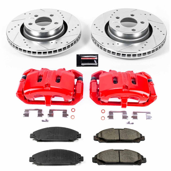 PowerStop Z23 Daily Driver Carbon-Fiber Ceramic Pads Drilled & Slotted Rotor & C