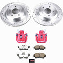 PowerStop Z26 Street Performance Ceramic Brake Pad, Drilled Slotted Rotor, and C