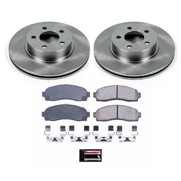 PowerStop OE Stock Replacement Low-Dust Ceramic Brake Pad and Rotor Kit