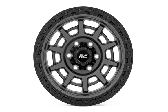 Rough Country 85 Series Gunmetal Gray Black 17x9 8x170 ET-12 Wheel Rim