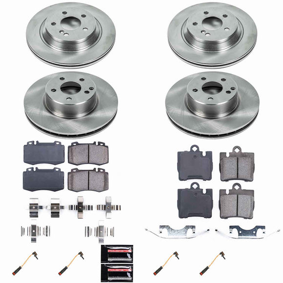 PowerStop OE Stock Replacement Low-Dust Ceramic Brake Pad and Rotor Kit