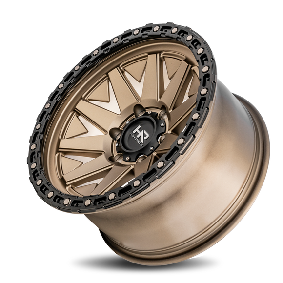 17x9 Hardrock H106 Matte Bronze-Black 6x139.7 ET-12 wheel/rim