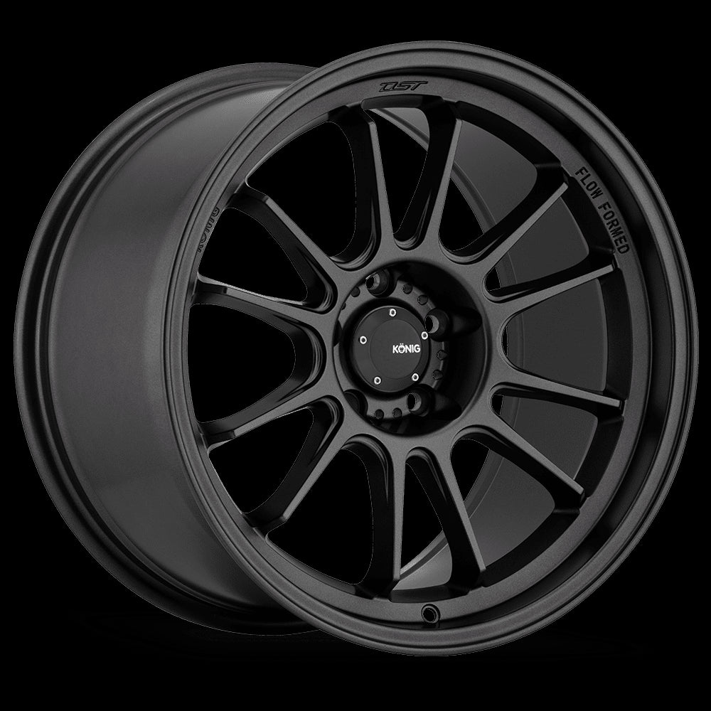 17x8 Konig Hypergram Matte Black 5x114.3 5x4.5 ET45 Wheel Rim - 0