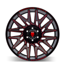 22x12 American Truxx AT1919 Evolution Black Prizm Red 8x170 ET-44 Wheel