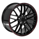 19" Replica Wheel CV08B Fits Chevrolet Corvette - C6 ZR1 Rim 19x10 Redline Wheel