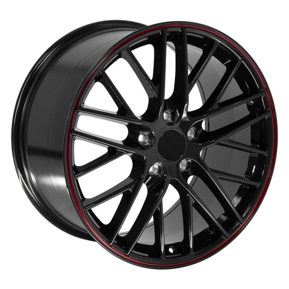 19" Replica Wheel CV08B Fits Chevrolet Corvette - C6 ZR1 Rim 19x10 Redline Wheel
