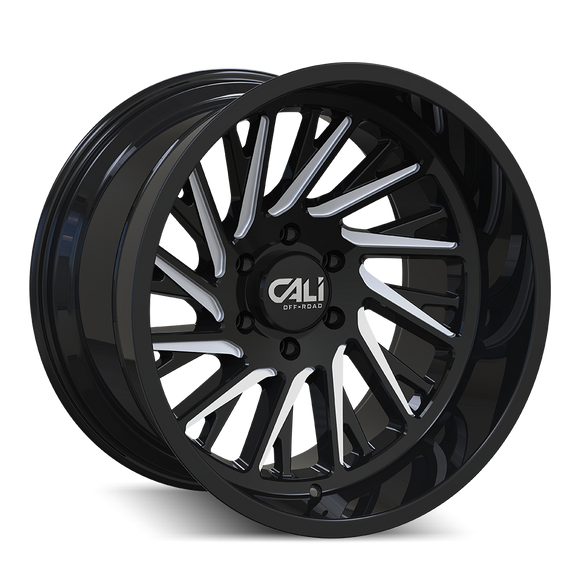 24x14 Cali Off-Road 9114 Purge Gloss Black Milled 6x135 ET-76 Wheel Rim