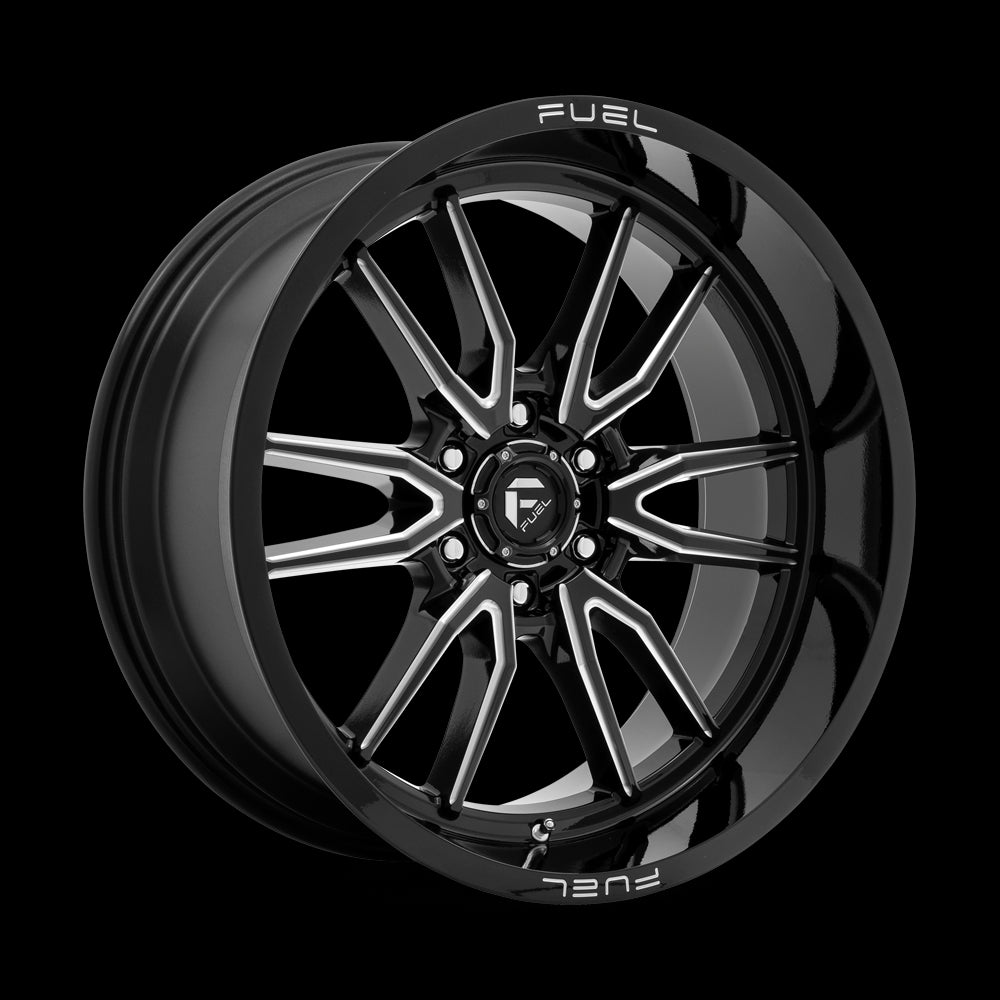 22X10 Fuel D761 Clash Gloss Black Milled 6X139.7 ET-18 wheel/rim