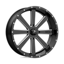 22X7 MSA Offroad Wheels Flash Gloss Black Milled Wheel/Rim 4x137 ET0