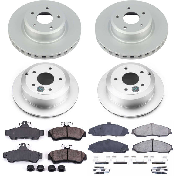 PowerStop Genuine Geomet Coated Rotor and Low-Dust Ceramic Brake Pad Kit