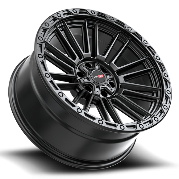 20x9.5 Vortek VRT-604 Zeus Satin Black 6x135 ET0 CB106.1 Wheel Rim