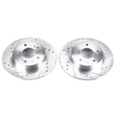 PowerStop Evolution Drilled Slotted Rotors Pair Rear For Nissan Maxima