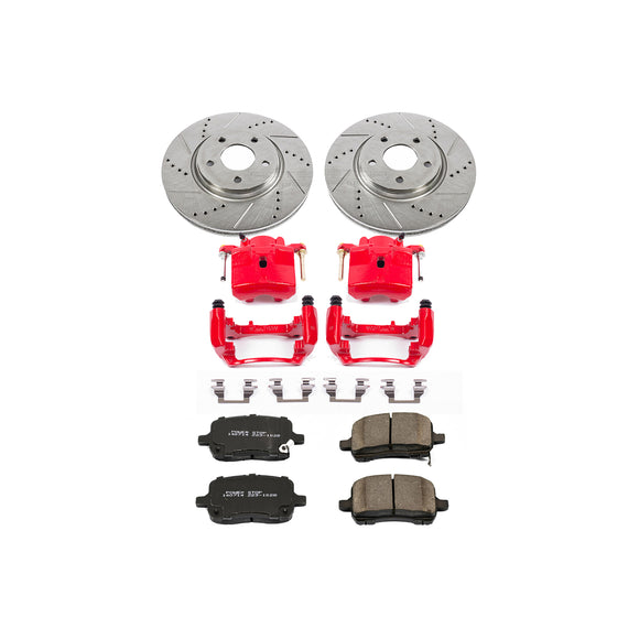 PowerStop Z23 Daily Driver Carbon-Fiber Ceramic Pads Drilled & Slotted Rotor & C