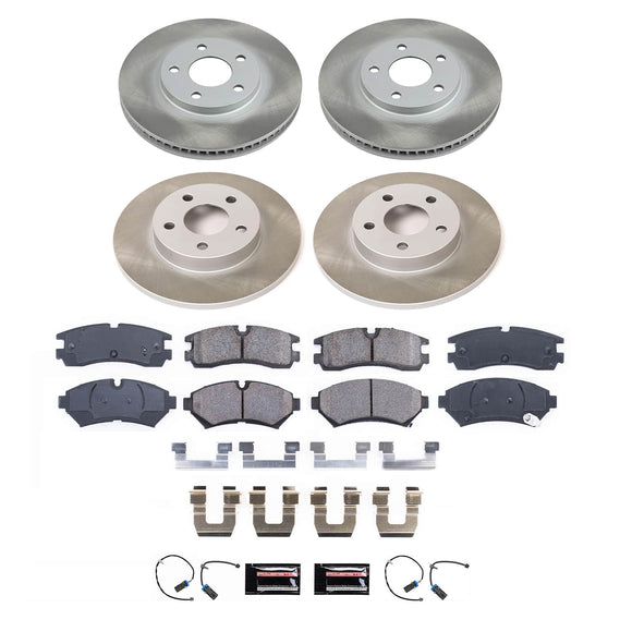 PowerStop Semi-Coated Rotor and Low-Dust Ceramic Brake Pad Kit