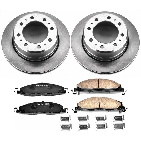 PowerStop OE Stock Replacement Low-Dust Ceramic Brake Pad and Rotor Kit
