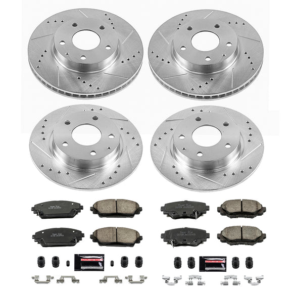 PowerStop Z23 Daily Driver Carbon-Fiber Ceramic Brake Pad and Drilled & Slotted