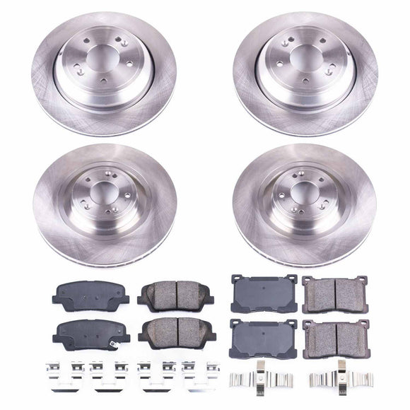 PowerStop OE Stock Replacement Low-Dust Ceramic Brake Pad and Rotor Kit