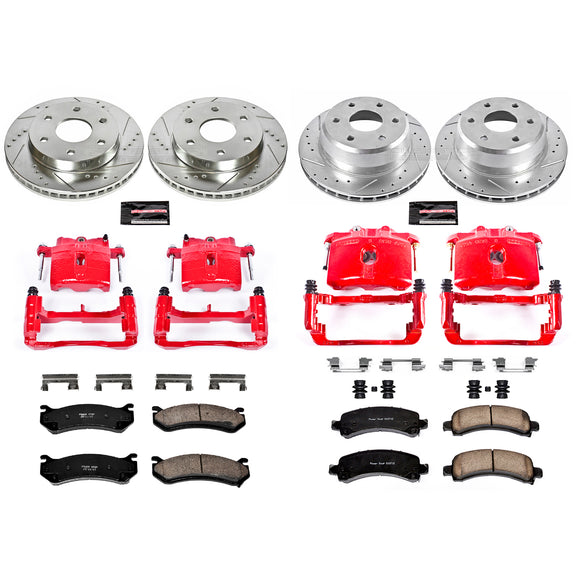 PowerStop Z23 Daily Driver Carbon-Fiber Ceramic Pads Drilled & Slotted Rotor & C