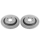 PowerStop Evolution Drilled Slotted Rotors Pair Rear For Volvo S80