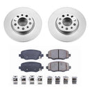 PowerStop Genuine Geomet Coated Rotor and Low-Dust Ceramic Brake Pad Kit