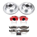PowerStop Z36 Truck and SUV Ceramic Brake Pad, Drilled & Slotted Rotor, and Cali