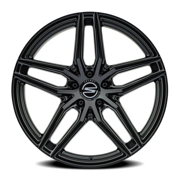 20x9 Select Precision Alloys SHADOW Satin Black Wheel 5x112 ET38 CB66.53