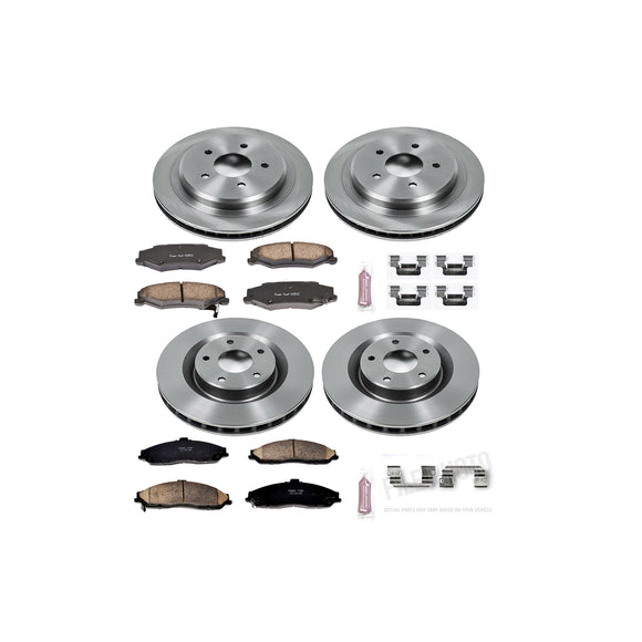 PowerStop OE Stock Replacement Low-Dust Ceramic Brake Pad and Rotor Kit