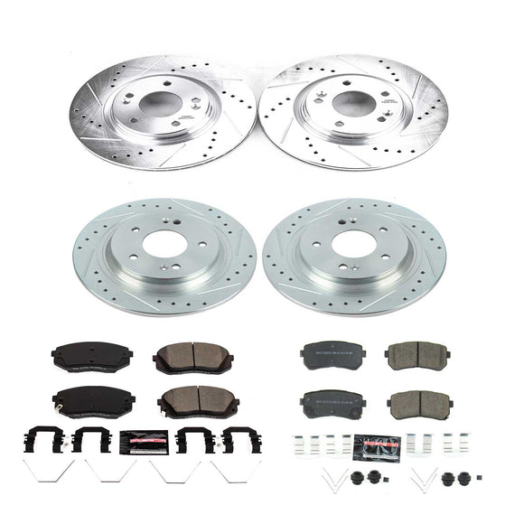 PowerStop Z23 Daily Driver Carbon-Fiber Ceramic Brake Pad and Drilled & Slotted