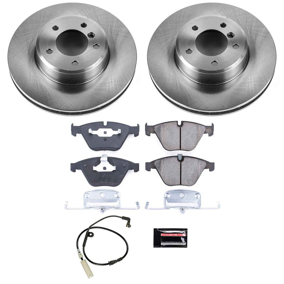 PowerStop OE Stock Replacement Low-Dust Ceramic Brake Pad and Rotor Kit