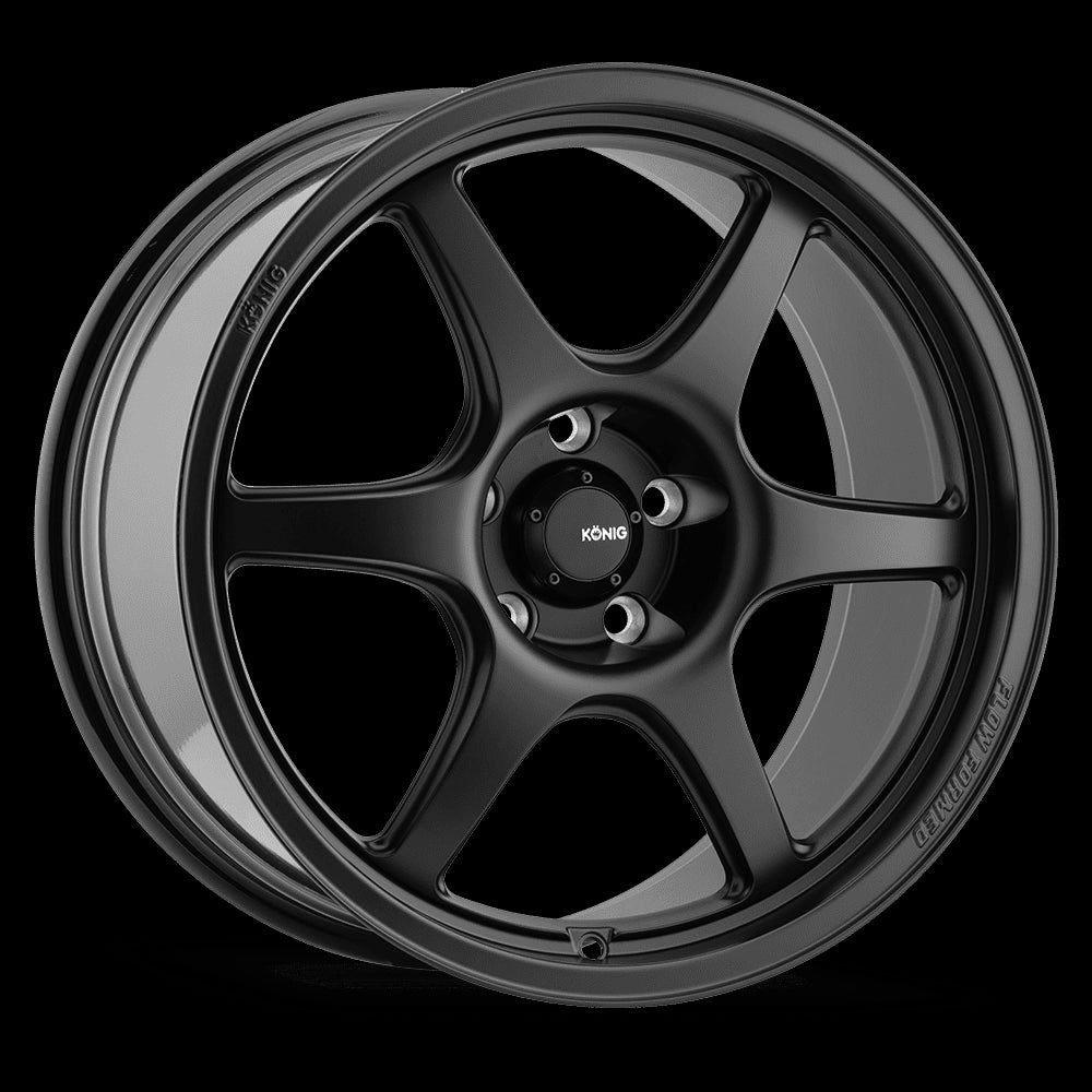 17x8 Konig Hexaform Matte Black 5x100 ET40 Wheel Rim