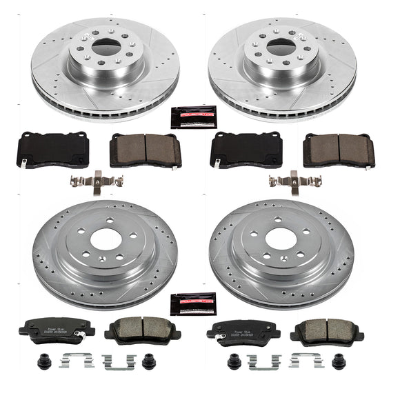 PowerStop Z23 Daily Driver Carbon-Fiber Ceramic Brake Pad and Drilled & Slotted