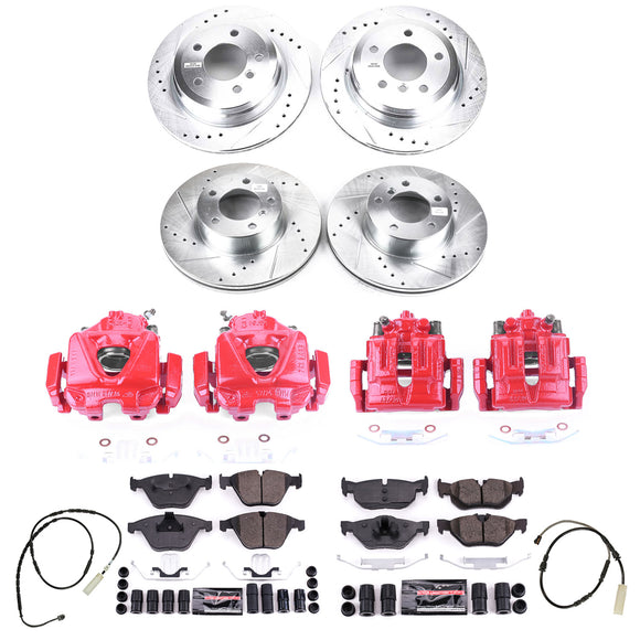 PowerStop Z23 Daily Driver Carbon-Fiber Ceramic Pads Drilled & Slotted Rotor & C