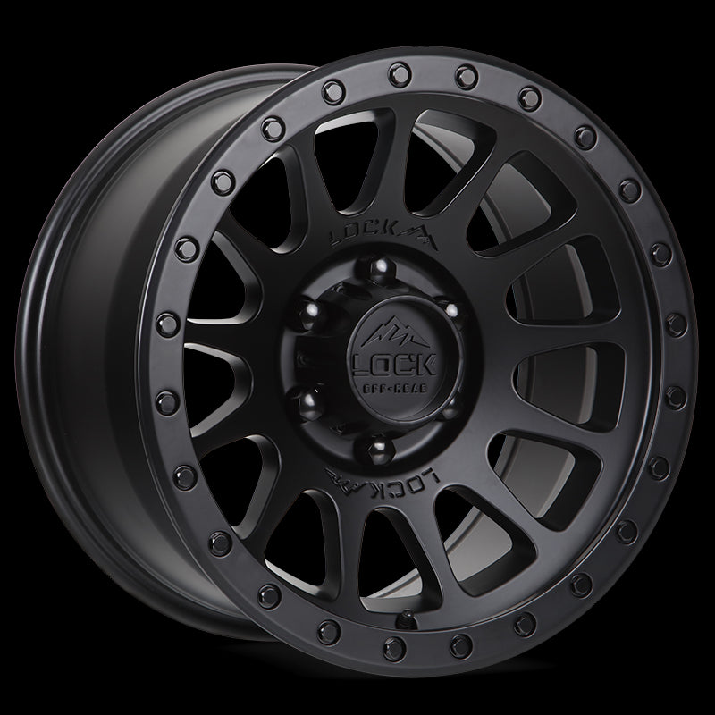 20x10 Lock Off-Road Yosemite Matte Black Ring 8x170 ET-18 Wheel Rim