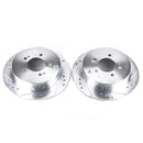 PowerStop Evolution Drilled Slotted Rotors Pair Rear For Hyundai Santa Fe