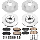 PowerStop Genuine Geomet Coated Rotor and Low-Dust Ceramic Brake Pad Kit