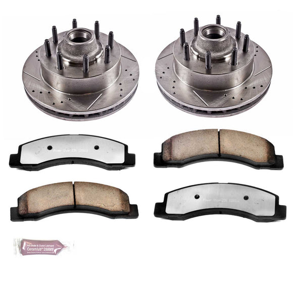 PowerStop Z36 Carbon-Fiber Ceramic Brake Pad with Drilled and Slotted Rotor Kit