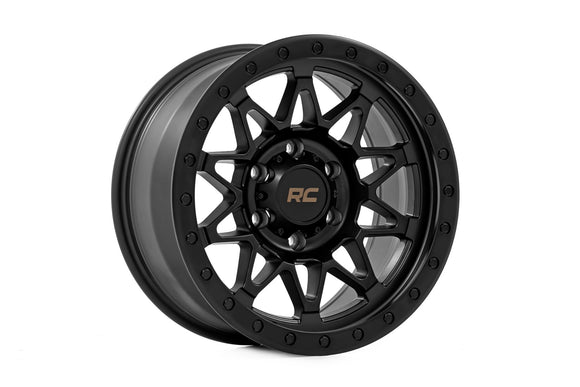 18x9 Rough Country 78 Series Black 5x5 ET-12 Wheel Rim
