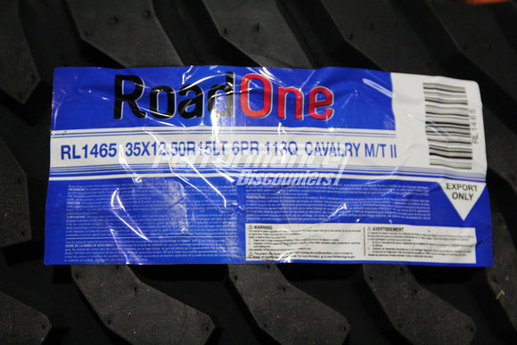 35X12.5R15LT RoadOne Cavalry MT II 113Q BSW C/6 35 12.5 15 35125015