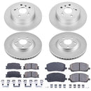 PowerStop Genuine Geomet Coated Rotor and Low-Dust Ceramic Brake Pad Kit