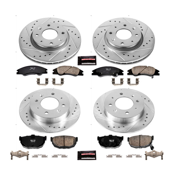 PowerStop Z23 Daily Driver Carbon-Fiber Ceramic Brake Pad and Drilled & Slotted