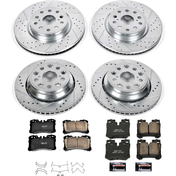 PowerStop Z23 Daily Driver Carbon-Fiber Ceramic Brake Pad and Drilled & Slotted