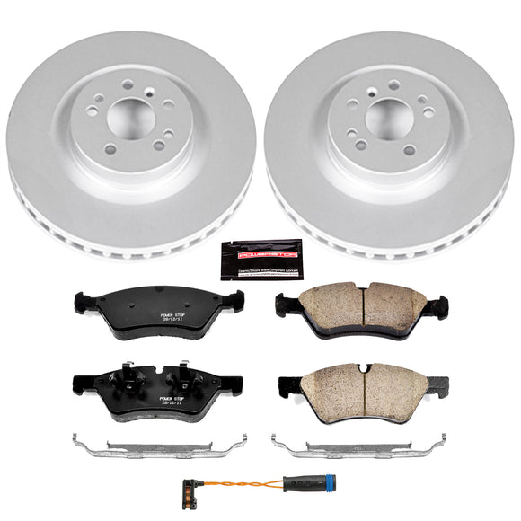 PowerStop Genuine Geomet Coated Rotor and Carbon-Fiber Ceramic Brake Pad Kit