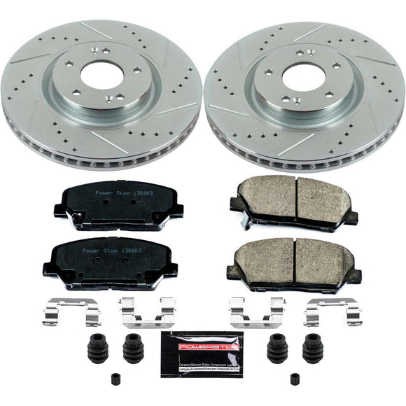 PowerStop Z23 Daily Driver Carbon-Fiber Ceramic Brake Pad and Drilled & Slotted
