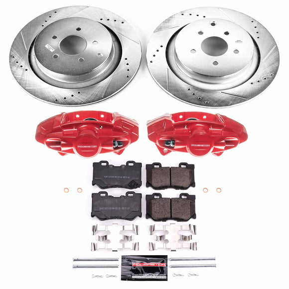 PowerStop Z23 Daily Driver Carbon-Fiber Ceramic Pads Drilled & Slotted Rotor & C